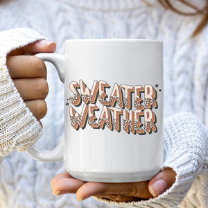 Sweater Weather Leopard Print Mug