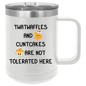 Twatwaffles and Cuntcakes | 15oz Polar Camel Lidded Mug