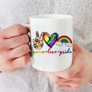 Peace Love Pride Coffee Mug