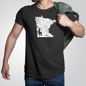 Minnesota Ice Fishing T-Shirt 3XL / Black / Short Sleeve