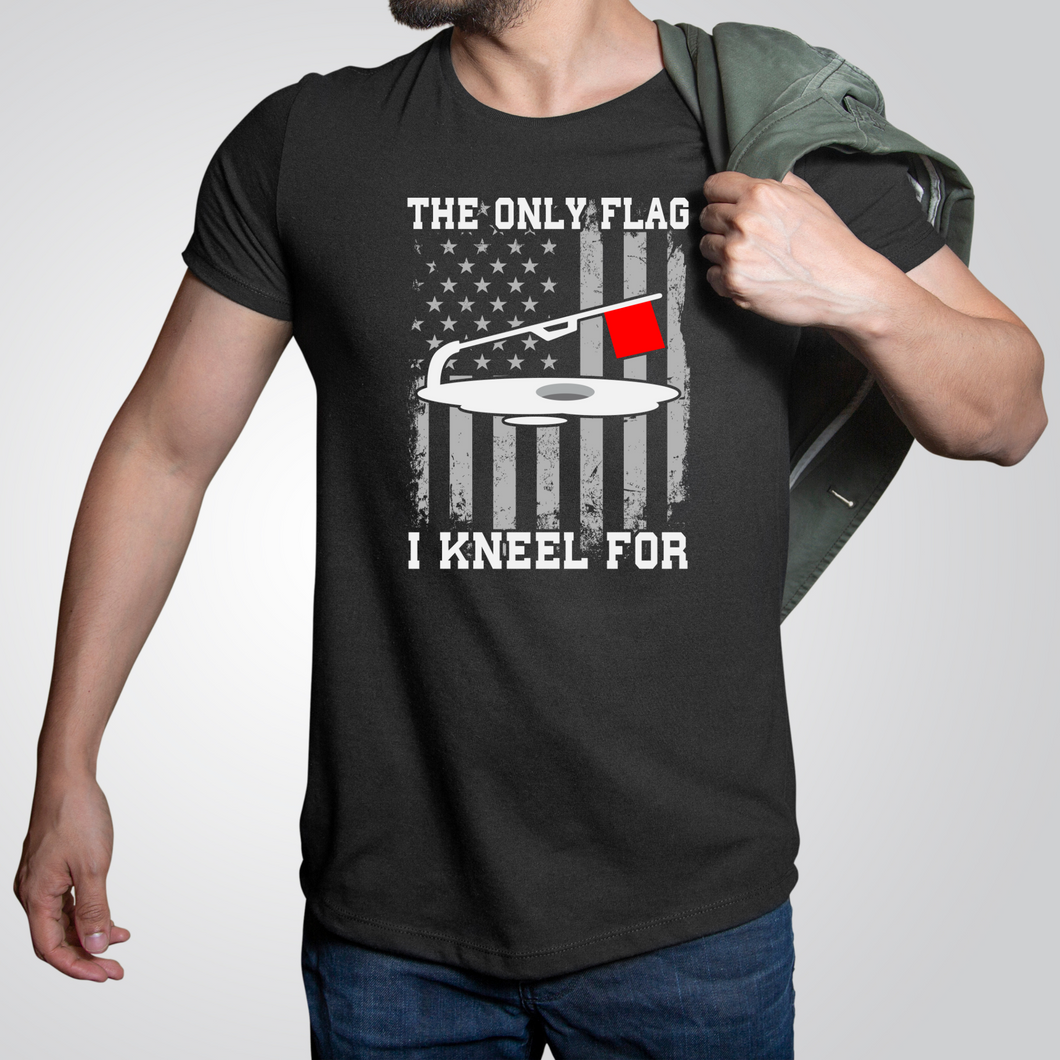 The Only Flag I Kneel For Ice Fishing T-Shirt