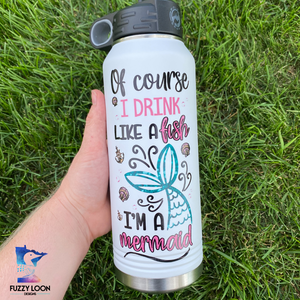 Drink Like a Fish | Insulated Bottle with Straw and Spout