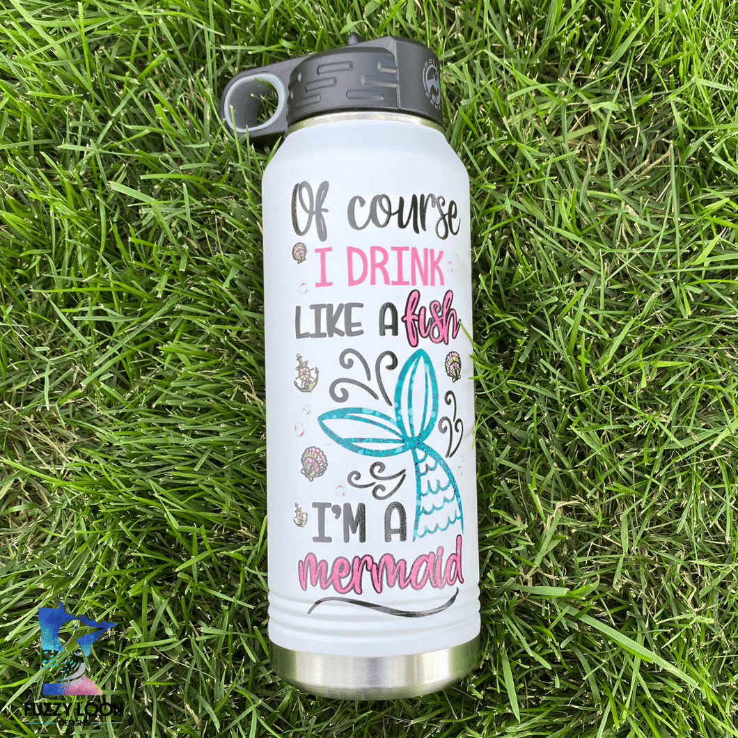 Drink Like a Fish | Insulated Bottle with Straw and Spout