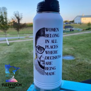 Ruth Badar Ginsburg Quote | Insulated Bottle with Straw and Spout