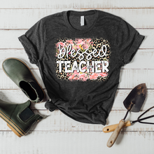 Blessed Teacher Leopard Print T-Shirt