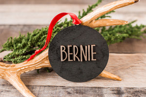 Personalized Wooden Bauble Ornament