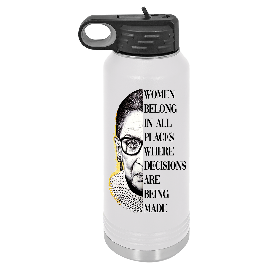 Ruth Badar Ginsburg Quote | Insulated Bottle with Straw and Spout