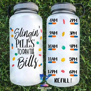 Slingin' Pills Pharmacist Water Bottle | 34oz