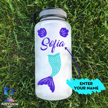 Personalized Mermaid Water Bottle | 34oz