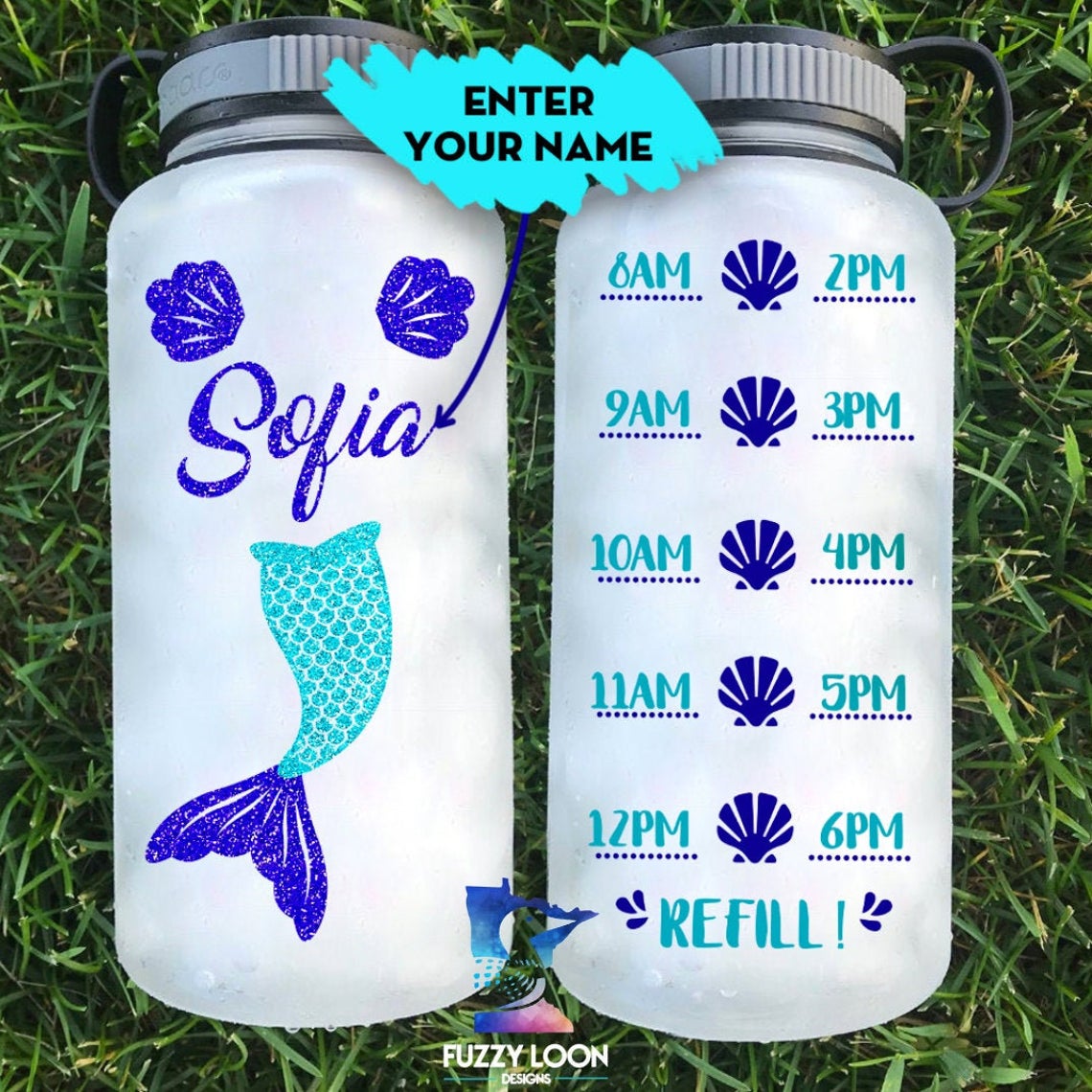 Mermaid Personalized Kids' Water Bottle