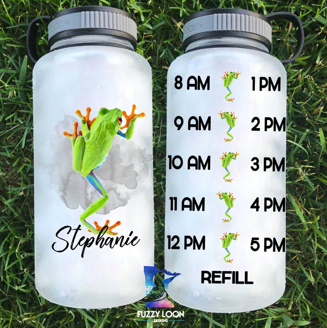 Personalized Frog Water Bottle
