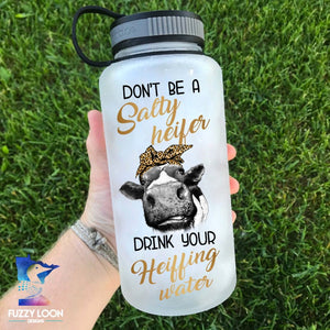 Don't Be a Salty Heifer Water Bottle | 34oz