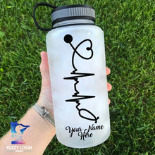 Personalized Nurse Water Bottle | 34 oz