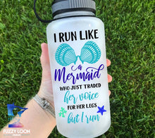 I Run Like a Mermaid Water Bottle | 34oz