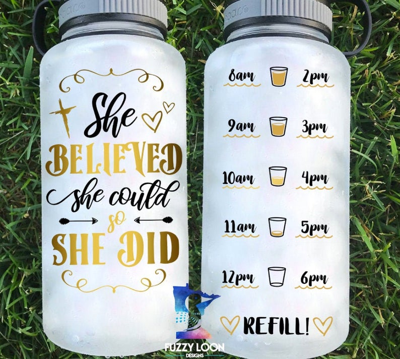 She Believed She Could Water Bottle | 34oz