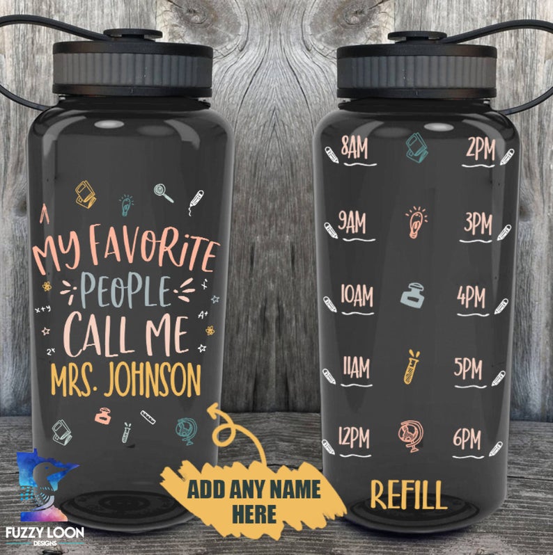 My Favorite People Call Me Personalized Water Bottle | 34oz