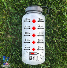 Nurse/Doctor Alphabet Design Water Bottle | 34oz