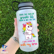 Sprinkle Tits Unicorn | Motivational Water Bottle | 34 oz