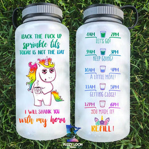 Sprinkle Tits Unicorn | Motivational Water Bottle | 34 oz