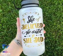 She Believed She Could Water Bottle | 34oz