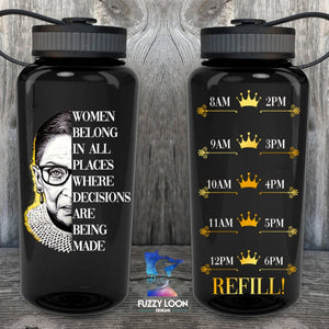 Ruth Badar Ginsberg | Women Belong Water Bottle | 34oz