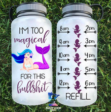 Too Magical for This Bullshit Mermaid Water Bottle | 34oz