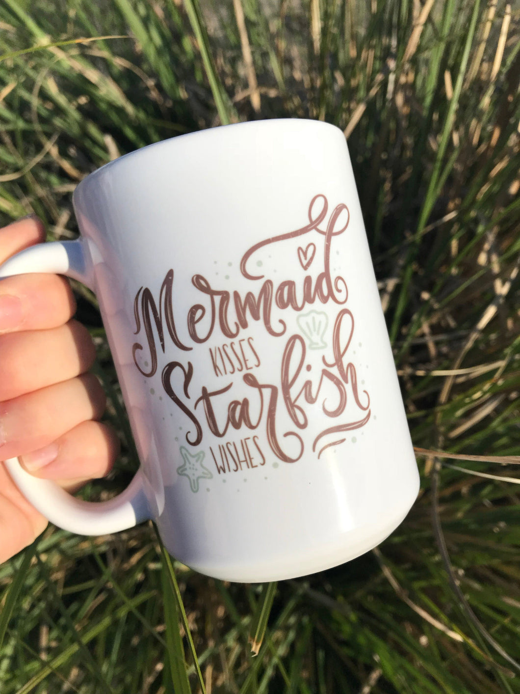Mermaid Kisses Starfish Wishes Coffee Mug