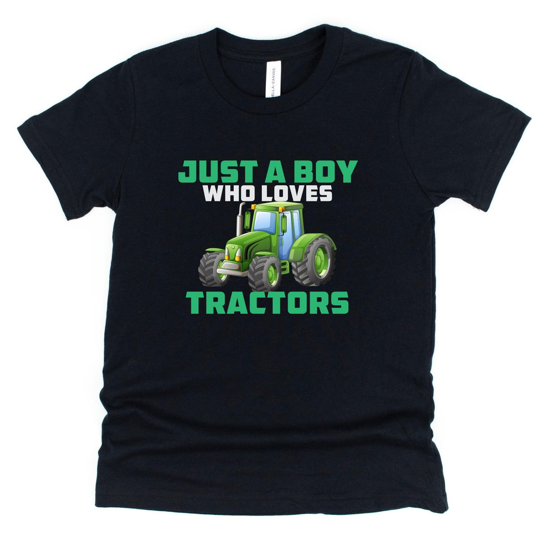 Just a Boy Who Loves Tractors Kids T-Shirt