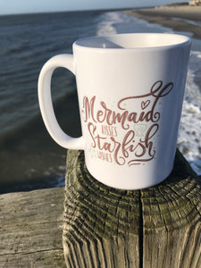 Mermaid Kisses Starfish Wishes Coffee Mug